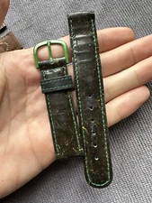 Vintage Watch Strap 18 mm  Leather Nos Top Quality V34