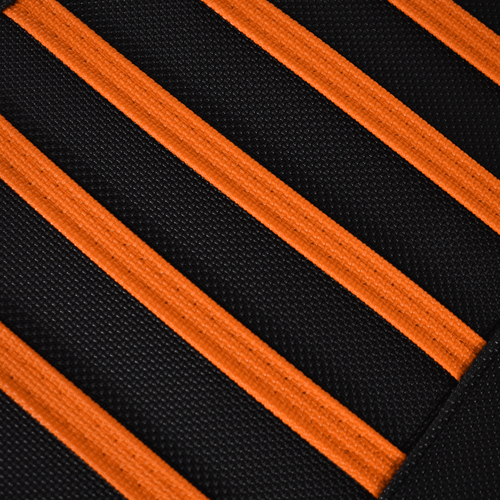 2024-2025 KTM SXE-2 SX E2 Seat Cover By Enjoy Mfg ALL BLACK ORANGE RIBS #431 - Picture 6 of 7