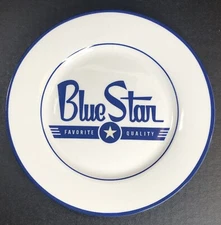 Macys The Cellar Blue Star Salad Plate Favorite Quality 9 inch Cafe White