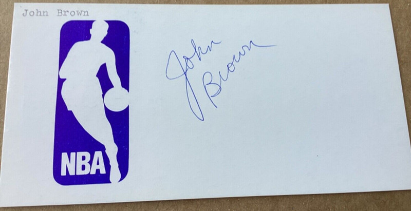 JOHN BROWN Personally Autographed Signed NBA Card BULLS HAWKS Free Shipping
