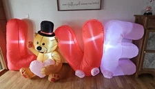 Syhood 9 ft Valentine's Day Inflatable Decorations Love Bear Blow up Outdoor
