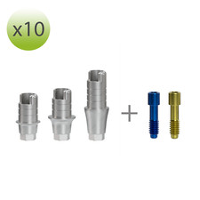 x 10 CAD/CAM Ti-base Interface Hex, Non-Hex ZrGen MegaGen AnyRidge compatible
