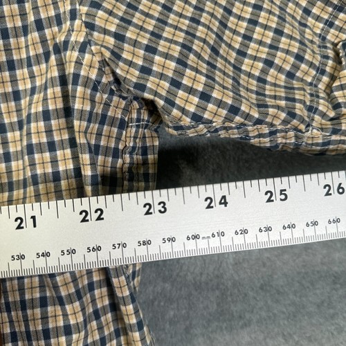 Dockers Mens Short Sleeve Plaid Brown Blue Button Up Down Shirt Size XL - Picture 11 of 13