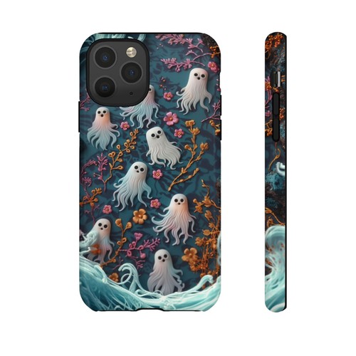Halloween Ghost Boo Flower Phone Case for iPhone, Samsung Galaxy, Pixel - Picture 114 of 194