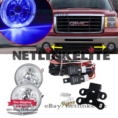 3" Round Universal Fog Lamps Blue Halo Chrome Housing ...