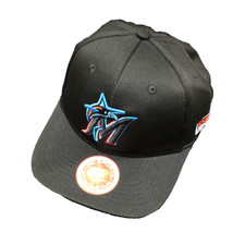 OC Sports Youth Miami Marlins Black Baseball Cap Team MLB Adjustable Hat