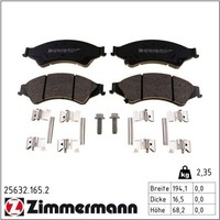Zimmermann 25632.165.2 Bremsbelagsatz FüR Ford Mazda Ranger BT 50 TKE CD UN