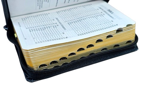 BIBLIA RVR.1960 COMPACTA, ACOLCHONADA PIEL NEGRO Con Índice Y Cierre - 第 4/8 張圖片