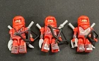 LOT OF 3 GI Joe Cobra Red Ninja Kreo Mini Figure 2012 Battle Hasbro Kre-O