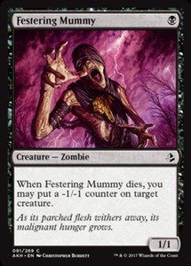 Festering Mummy #91 Common Amonkhet Magic: The Gathering
