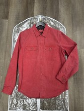 Size Medium - Supreme Flannel Lined Twill Shirt Paisley Button Up Red FW15