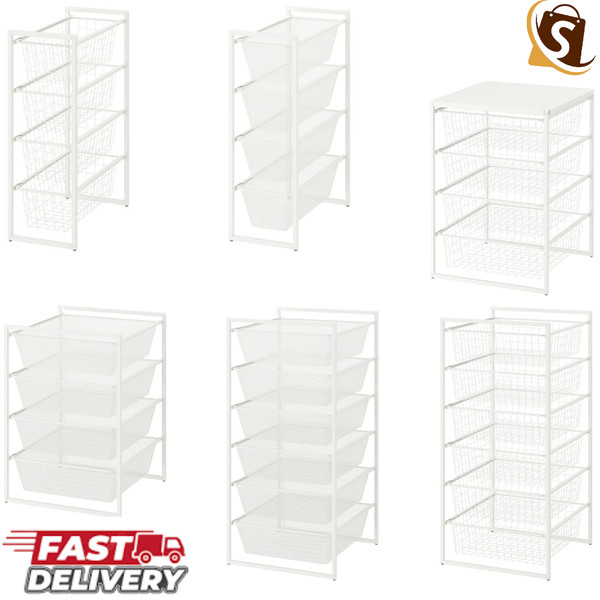 IKEA JONAXEL Combinación de Almacenamiento Blanco Modular Estantería Organizador Estante