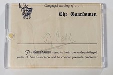 Ty Cobb Autographed Detroit Tigers HOF The Guardsmen San Francisco CA 