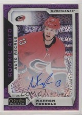 2018-19 O-Pee-Chee Platinum Rookie Autos Violet Pixels Warren Foegele Auto 0v7