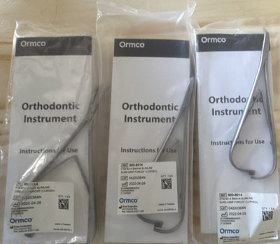 Ormco SMOHA Slimline Sure-Grip Orthodontic Forceps Curved 800-8014