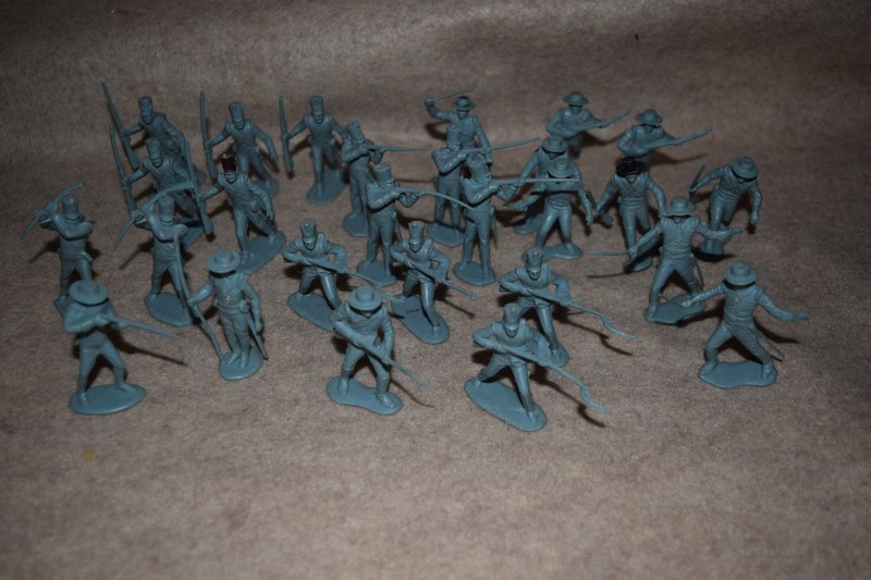 Marx John Wayne Alamo foot Mexican soldiers, shako & sombrero