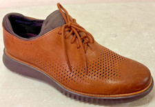 Cole Haan Men's 2.ZeroGrand Lined Laser Wingtip Oxford Tan Style C25351, 8m