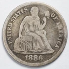 1886-P Seated Liberty Silver Dime