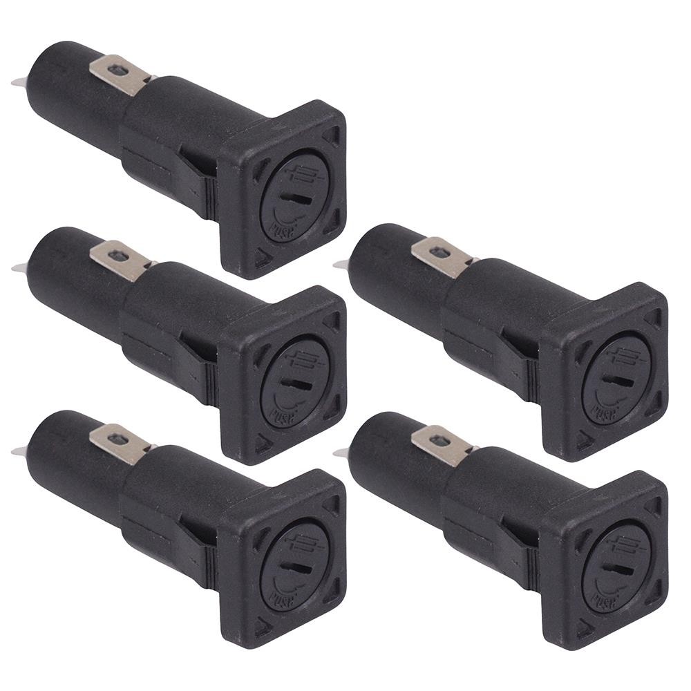 5 x R3-38 6.3x32mm Panel Mount Push-Fit Fuse Holder 10A