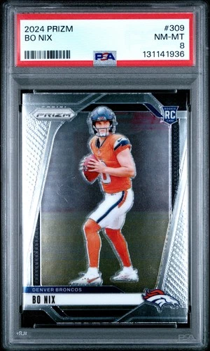 2024 PANINI PRIZM #309 BO NIX ROOKIE RC PSA 8