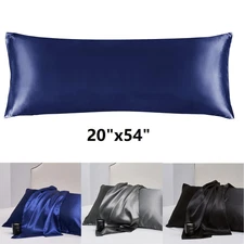 20"x 54" Long Satin Body Pillow Case Ultra Soft Silky Cooling Body Pillow Cover