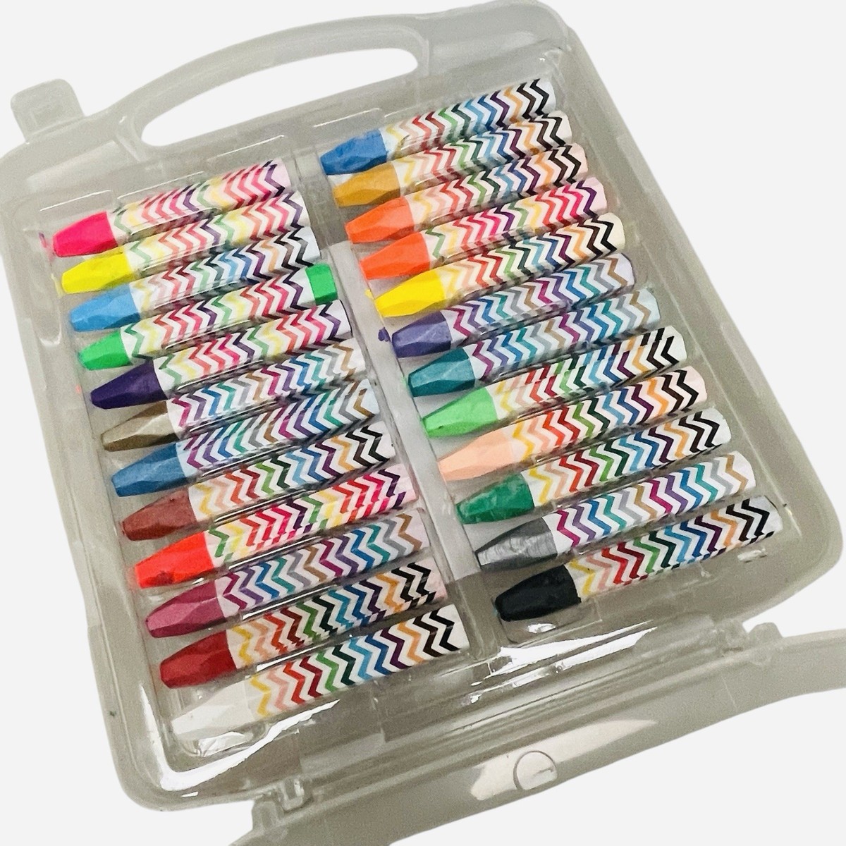 Super Mix 24 Oil Pastels: 6 Metallic 6 Neon & 12 Standard Colors