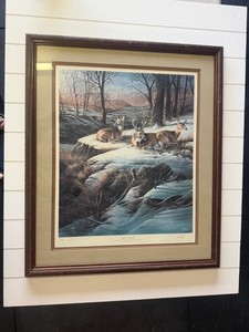 Terry Redlin " Sunny Afternoon” Limited Edition Signed Numbered Framed Art Deer
