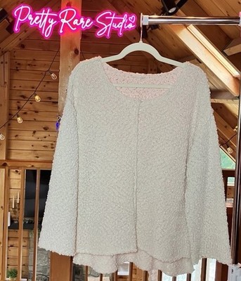Alter'd State Cozy White Textured Sweater Size M Long Sleeve #150 Minimalist