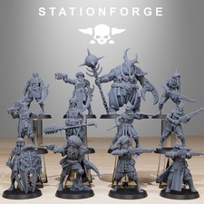 Station Forge Miniature Corrupted Guard Lechers Sci Fi Grim Dark Proxy Minis RPG