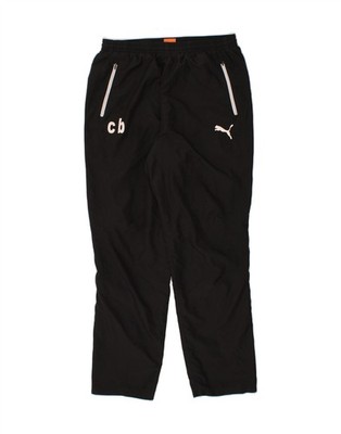 PUMA Mens Graphic Tracksuit Trousers Large Black Polyester IL06