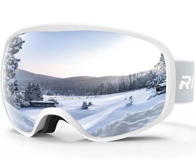 RIOROO Youth Ski Goggles White Frame Black Lens YH292, Anti-Fog, Wide Vision NIB