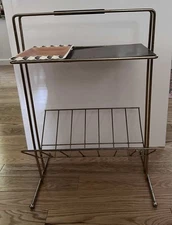 Vintage Mid Century Magazine Stand Smoking Stand With Ashtray