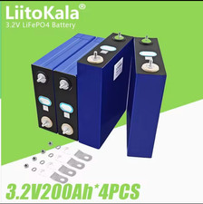 4pack of 200ah lifepo4 3.2v liitokala cells
