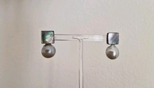 Tahitiperlen Ohrringe Mit Perlmutt 18 Karat Gelbgold Fassung 