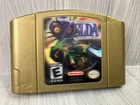 Legend of Zelda Majora's Mask N64 Holographic Gold Cartridge Authentic