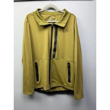 TLF Apparel Jacket Mens Large Long Sleeve Front Zip Green Workout Gym Athletic