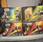 Power of the Force Star Wars Vehicles Speeder Bike Luke, Leia 2 Scout troopers