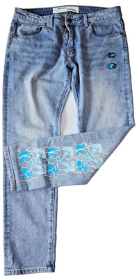 Off-White C/O Virgil Abloh 2013 Main Label Graphic Arrow Jeans 32 Archive Italy