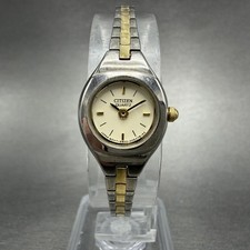 Citizen Watch Women 17mm Cream Dial Two Tone Round 5920-S91531 New Battery VTG