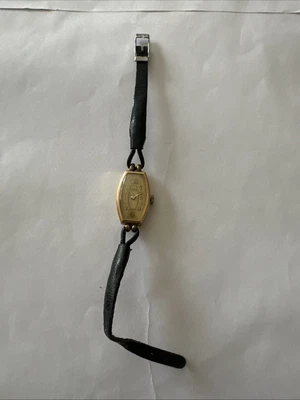 Montre Vintage Femme SCHWARZ Genève, Mécanique En Plaqué Or - Occasion En Bon état, Style Rétro