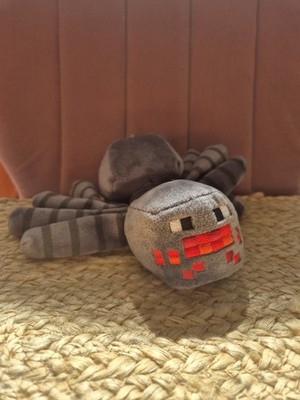 Minecraft Spinne Plüschtier Kuscheltier Mojang 2014 grau Stofftier