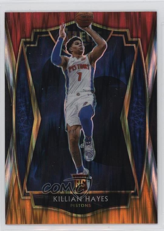 2020 Panini Select Premier Level Red White Orange Flash Prizm Killian Hayes 15zd