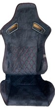 BB6 RS schwarz Wildleder Alcantara rot Rautennaht Liegeschale Sportsitze x1