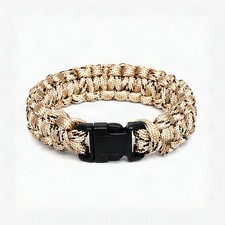 Explorer 9.5" Survival Paracord Bracelet Khaki Mix Nylon Plastic Release Buckle