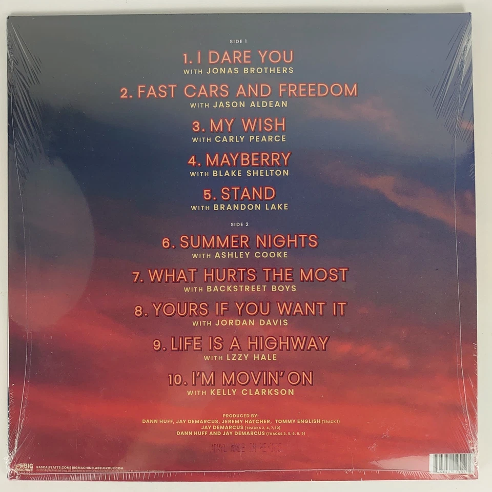 Rascal Flatts - Life Is A Highway: Refueled Duets New Vinyl LP Blue Colored - Image 3 of 3