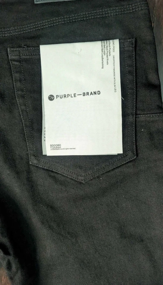 全新紫色牛仔裤,尺寸 30 色黑色带标签 — 第 4/4 张图片