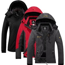 Womens Winter Jacket Coat Ski Snow | Fleece Mountain Waterproof Windproof Hooded