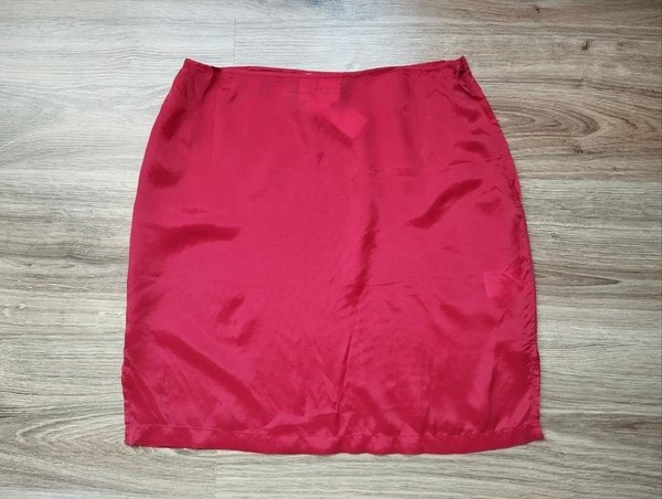 Women Akris Skirt Red Viscose 34 / XS / 42