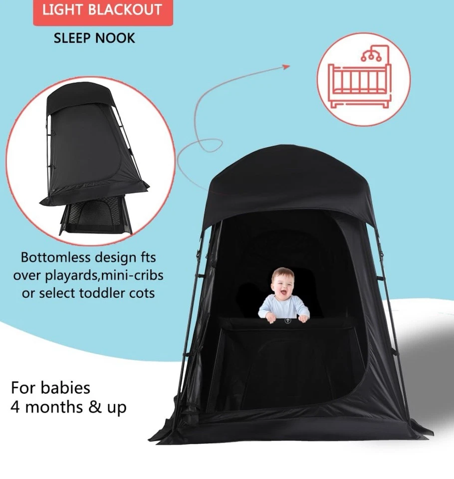 Tienda Yolove Cuna Blackout para Pack N Play Transpirable Bebé Dormir Tienda Play Cove Foto 3 de 4