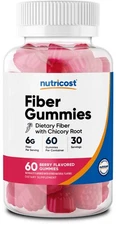 Nutricost Fiber Gummies (Berry Flavored) 60 Gummies - Dietary Fiber Supplement